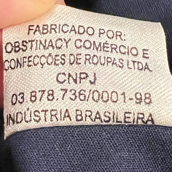 OBSTINACY Brazil Navy Blue Strapless Floral Embroidered Dress Size Large - Picture 10 of 13